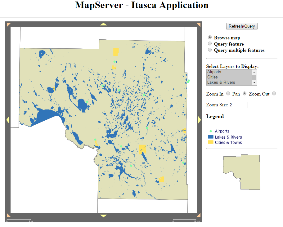 Itasca demo interface