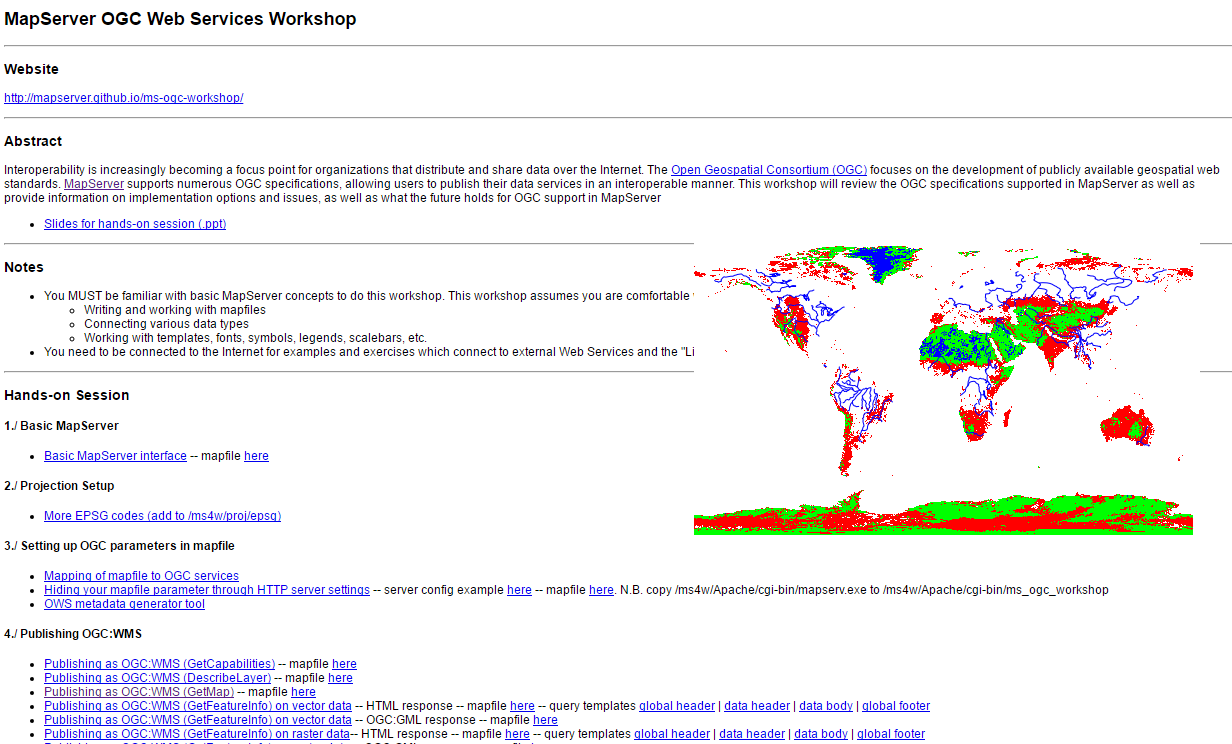 OGC Workshop interface