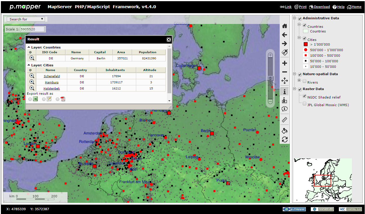 p.mapper demo interface